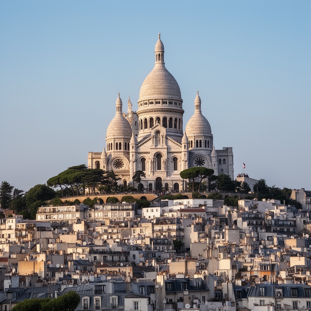 AI-generated illustration of Sacré-Cœur Basilica