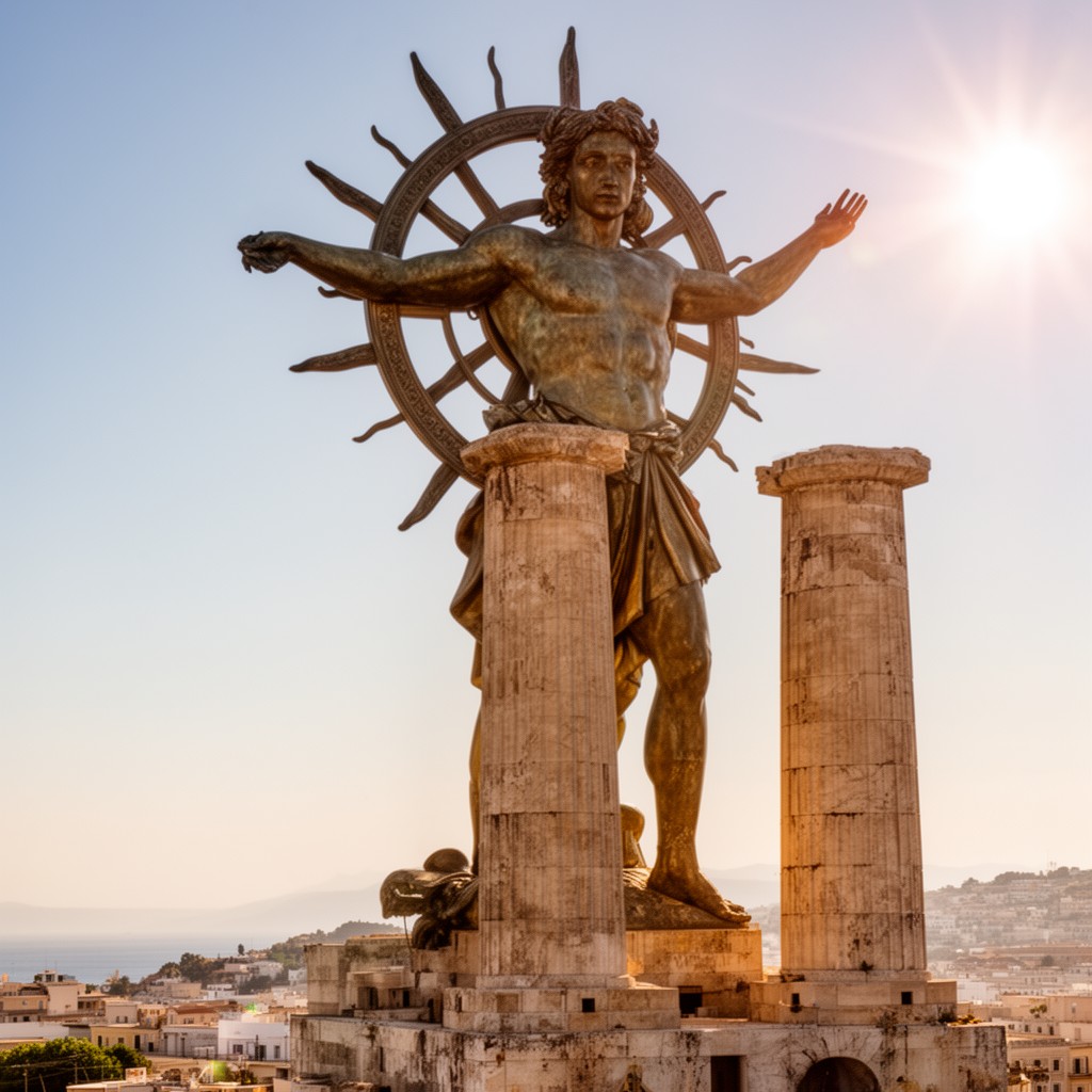 AI-generated illustration of Colossus of Rhodes