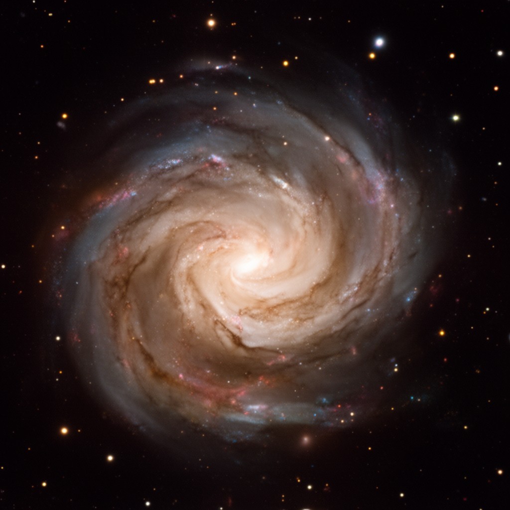 AI-generated illustration of NGC 6822
