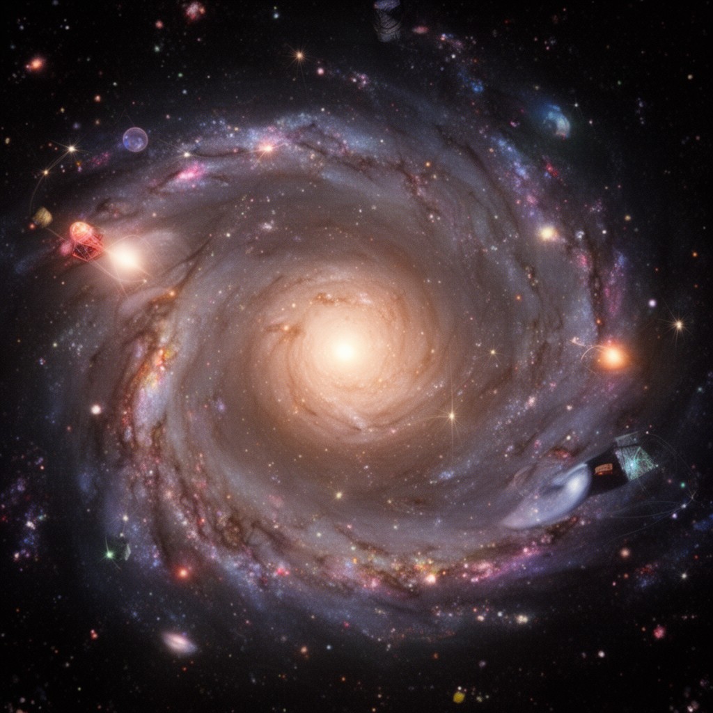AI-generated illustration of observable universe