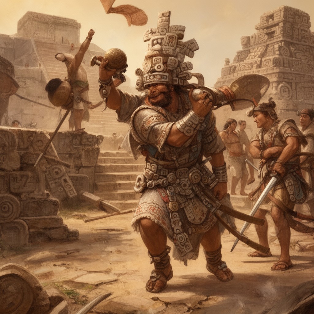 AI-generated illustration of Postclassic period of Mesoamerica