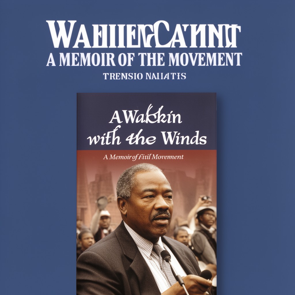 AI-generated illustration of autobiography "Walking with the Wind: A Memoir of the Movement"