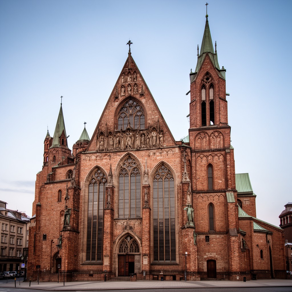 AI-generated illustration of Collegiate Church of the Assumption of the Blessed Virgin Mary in Głogów