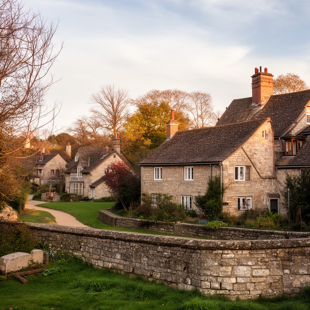 AI-generated illustration of Islip, Oxfordshire