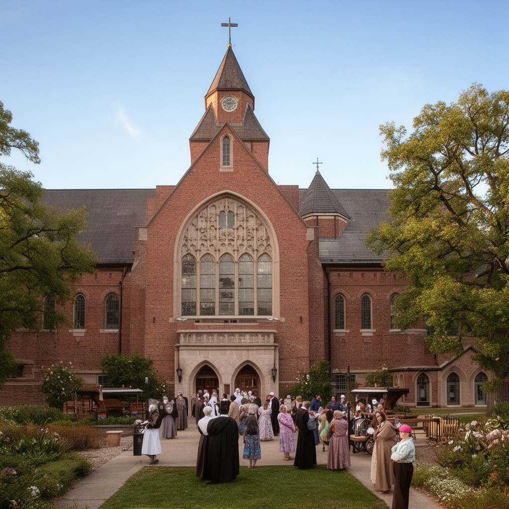 AI-generated illustration of St. Procopius Abbey