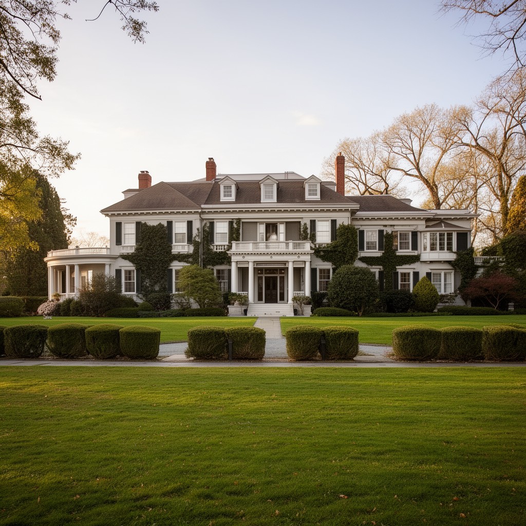 AI-generated illustration of Springwood (Franklin D. Roosevelt’s home)
