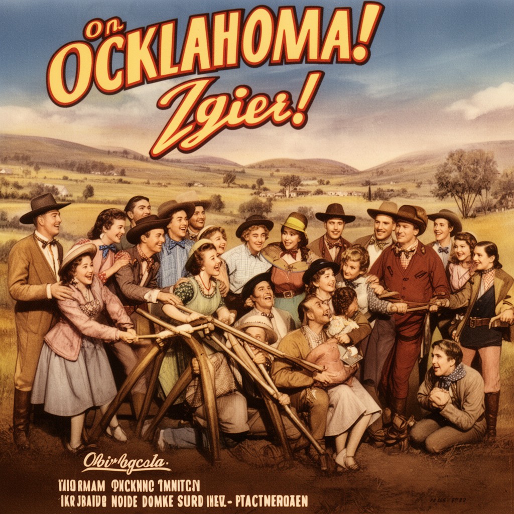 AI-generated illustration of Oklahoma! (1955 film)