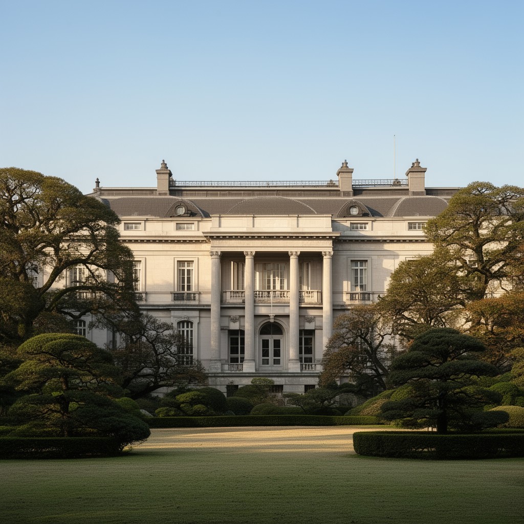 AI-generated illustration of Aoyama Palace, Tokyo, Japan