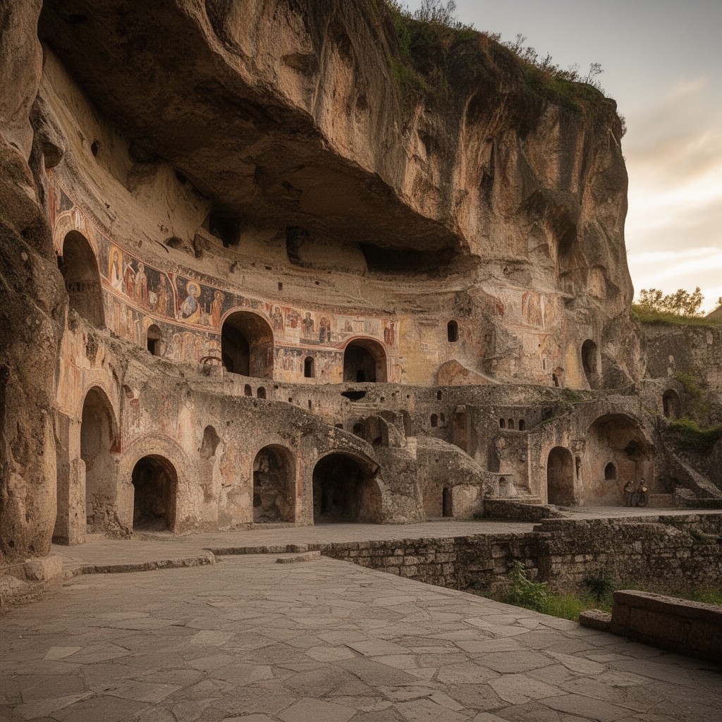 AI-generated illustration of Vardzia