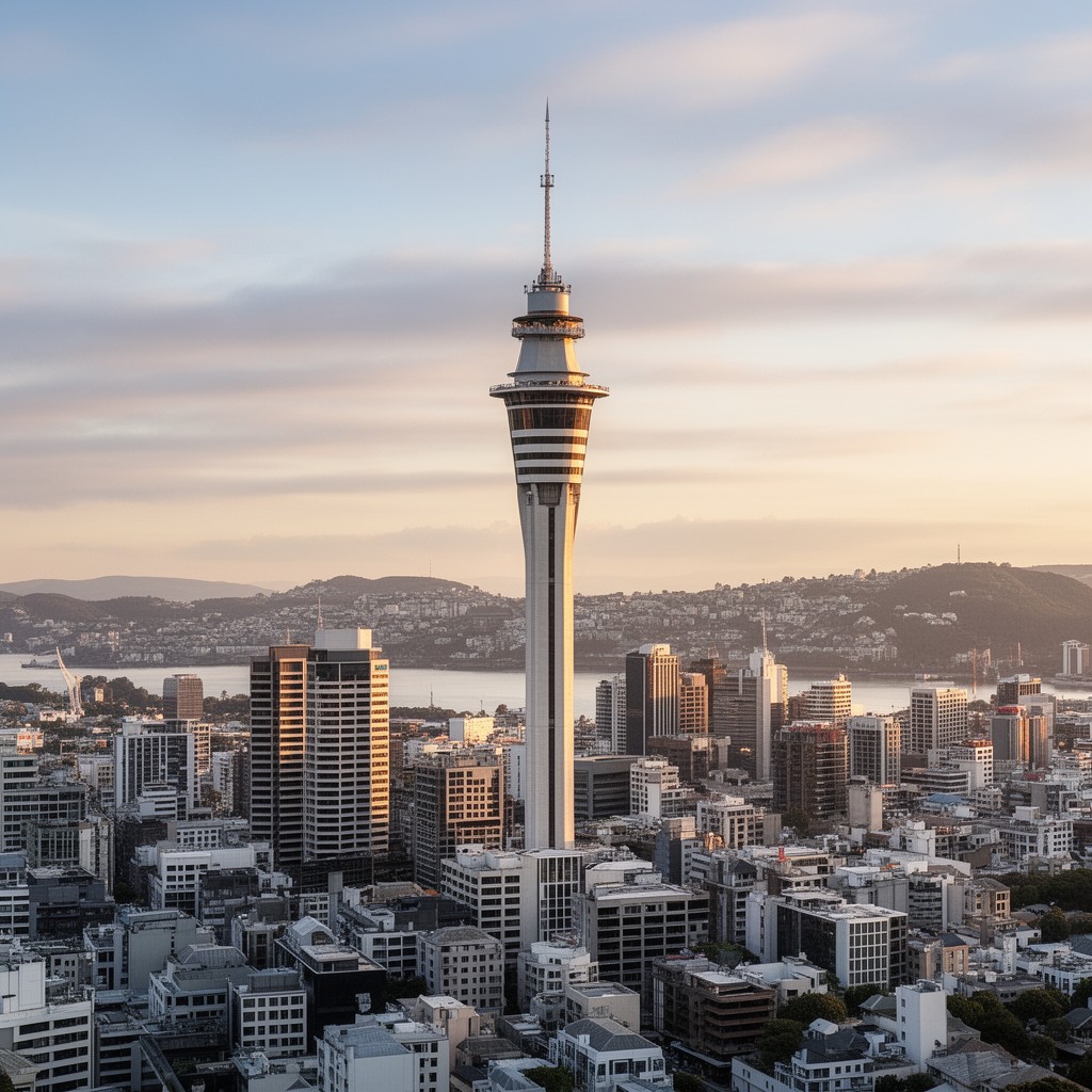 AI-generated illustration of Sky Tower