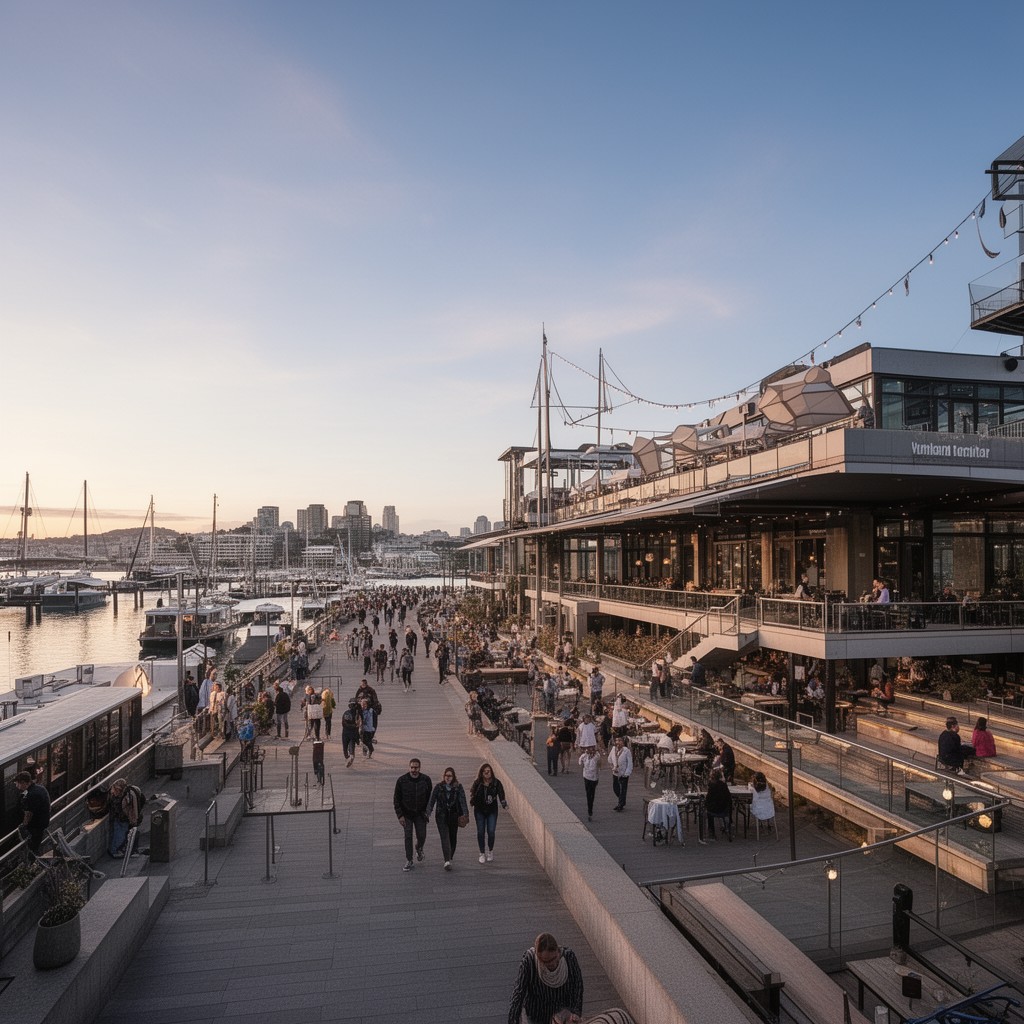 AI-generated illustration of Wynyard Quarter