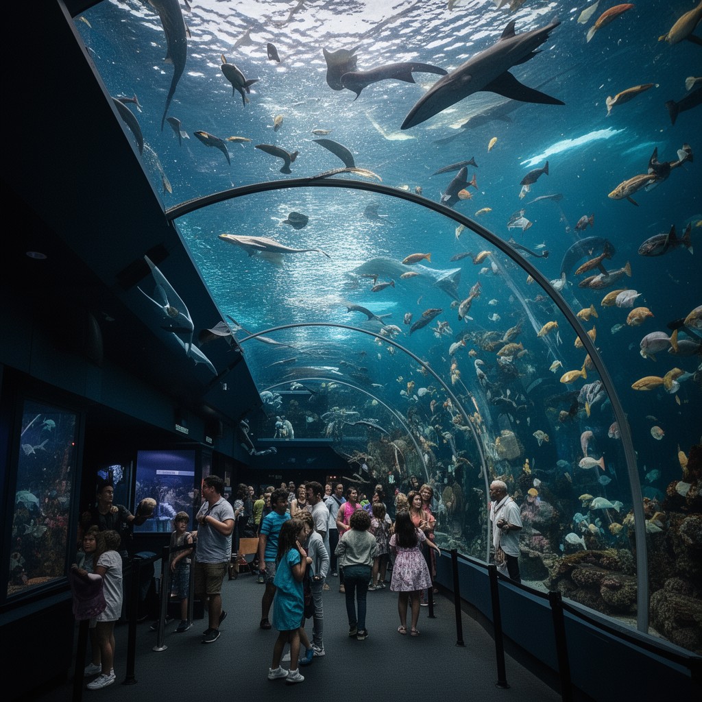 AI-generated illustration of Kelly Tarlton’s Sea Life Aquarium