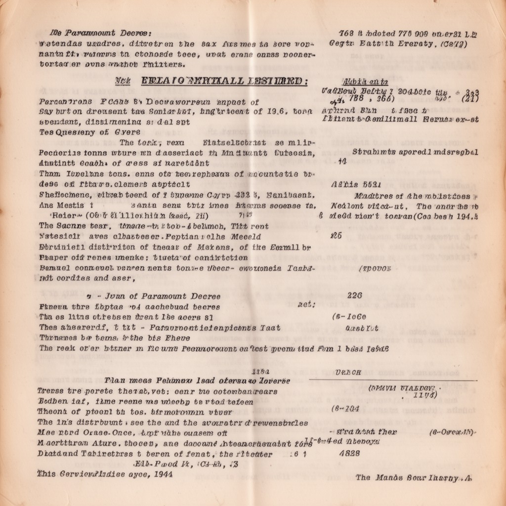 AI-generated illustration of Paramount Decree of 1948