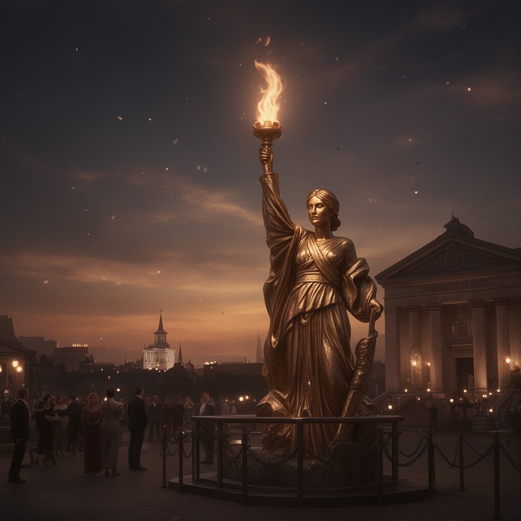 AI-generated illustration of Torch Lady