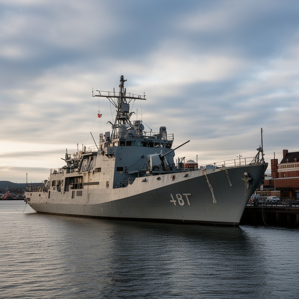 AI-generated illustration of HMCS Stadacona