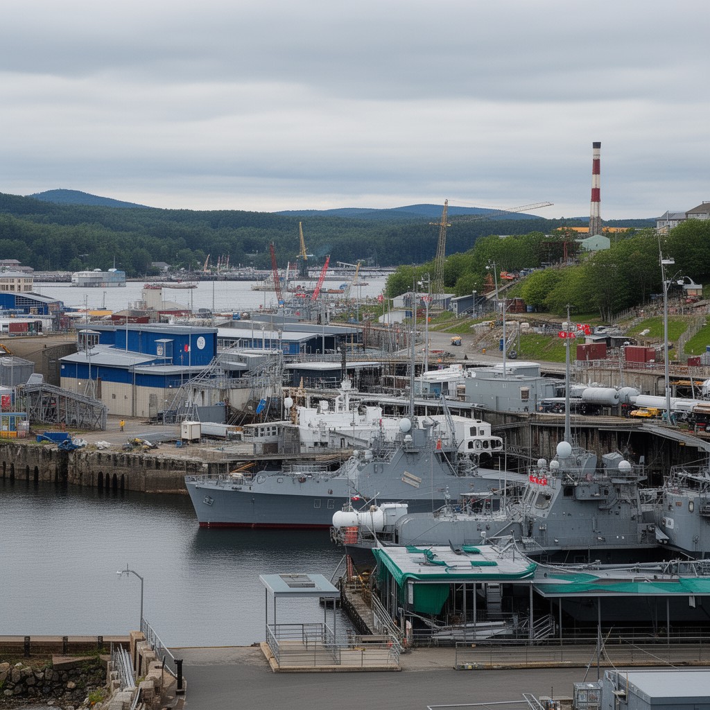 AI-generated illustration of HMC Dockyard Halifax