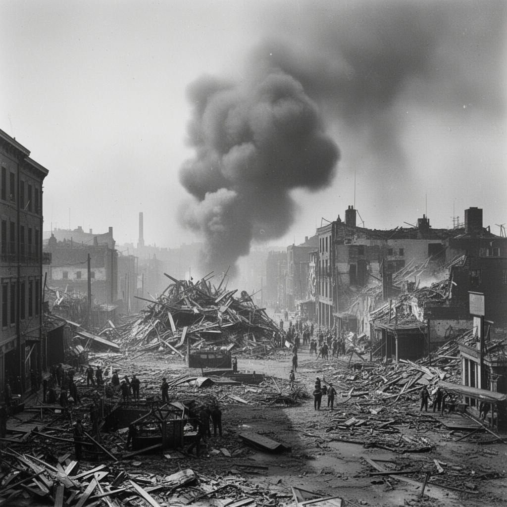 AI-generated illustration of Halifax Explosion