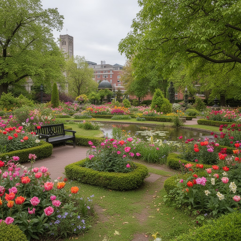 AI-generated illustration of Halifax Public Gardens
