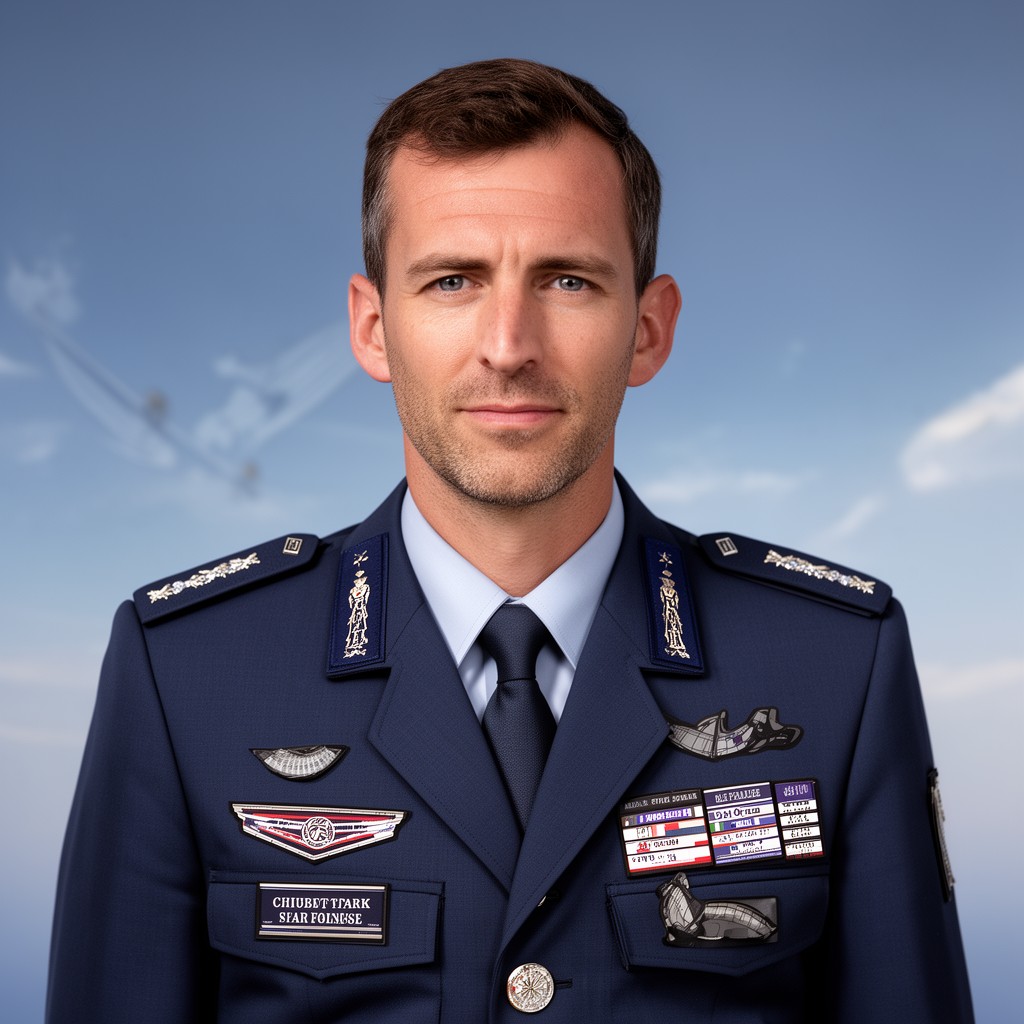 AI-generated illustration of Chief of Staff of the French Air and Space Force