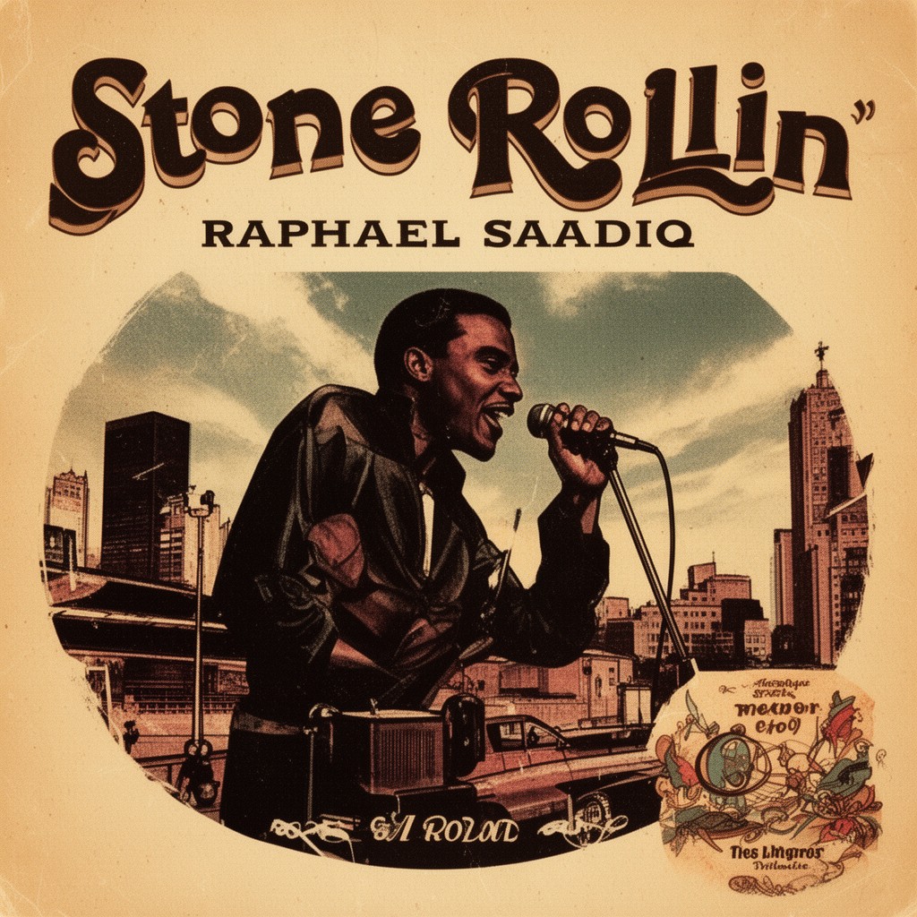 AI-generated illustration of album "Stone Rollin'"
