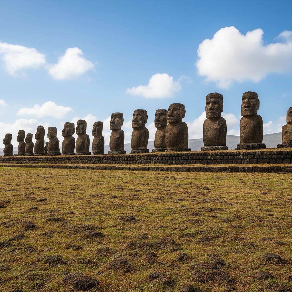 AI-generated illustration of Ahu Tongariki