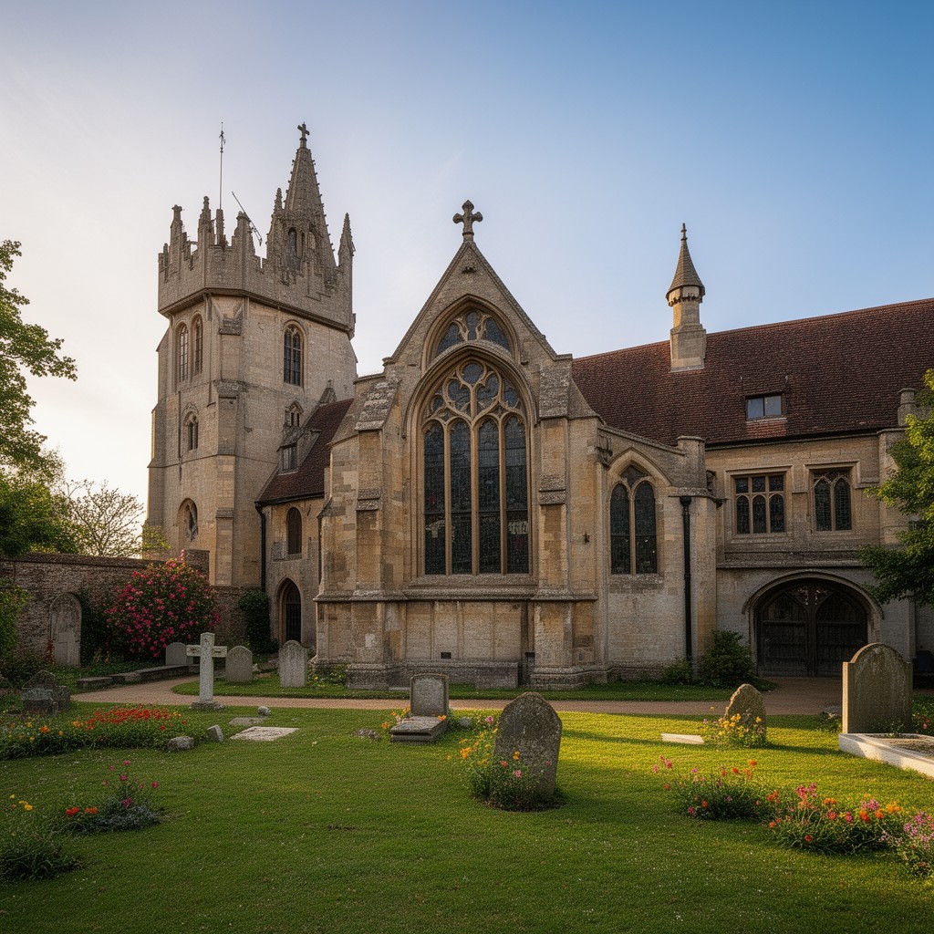 AI-generated illustration of Holy Trinity Church, Stratford-upon-Avon