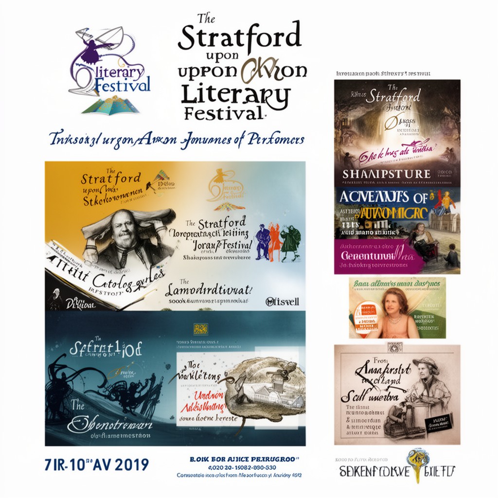 AI-generated illustration of Stratford-upon-Avon Literary Festival
