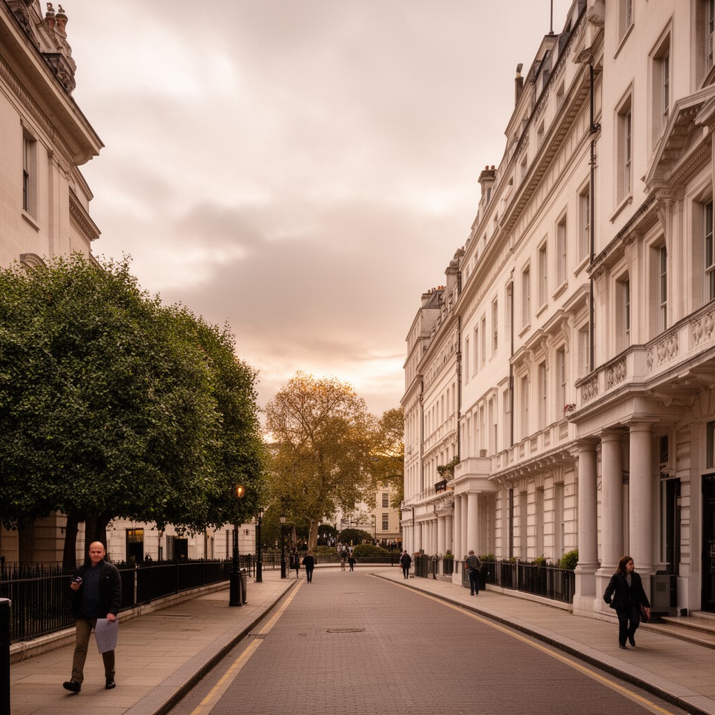 AI-generated illustration of Belgravia, London, England