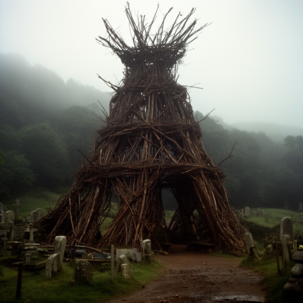 AI-generated illustration of The Wicker Man (1973 film)