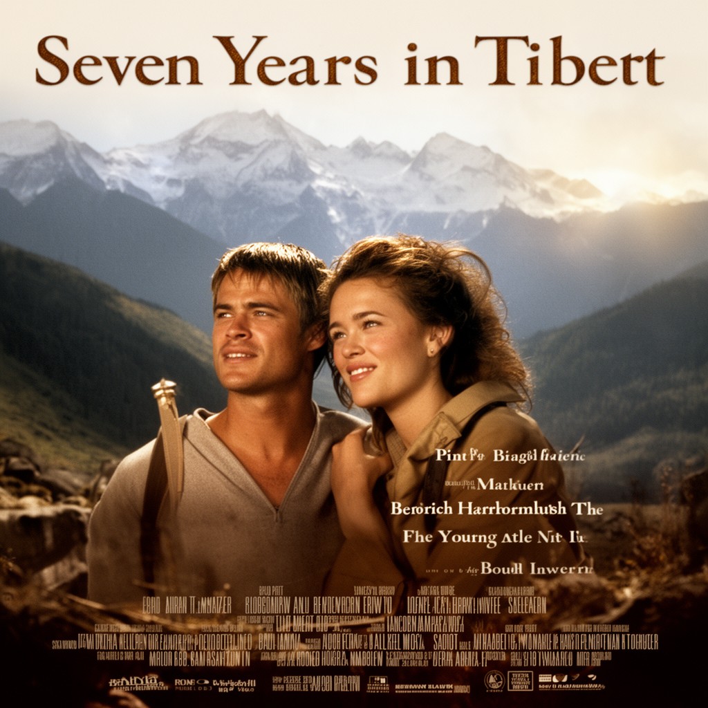 AI-generated illustration of Seven Years in Tibet