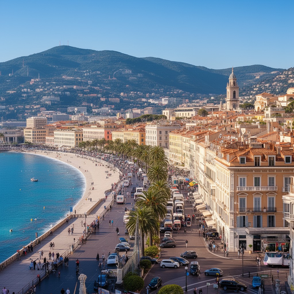AI-generated illustration of Nice, France