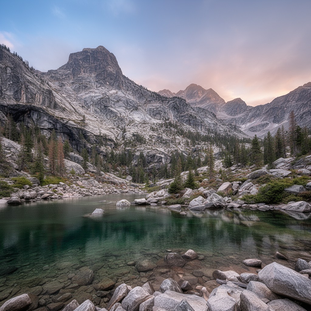 AI-generated illustration of Hamilton Lakes