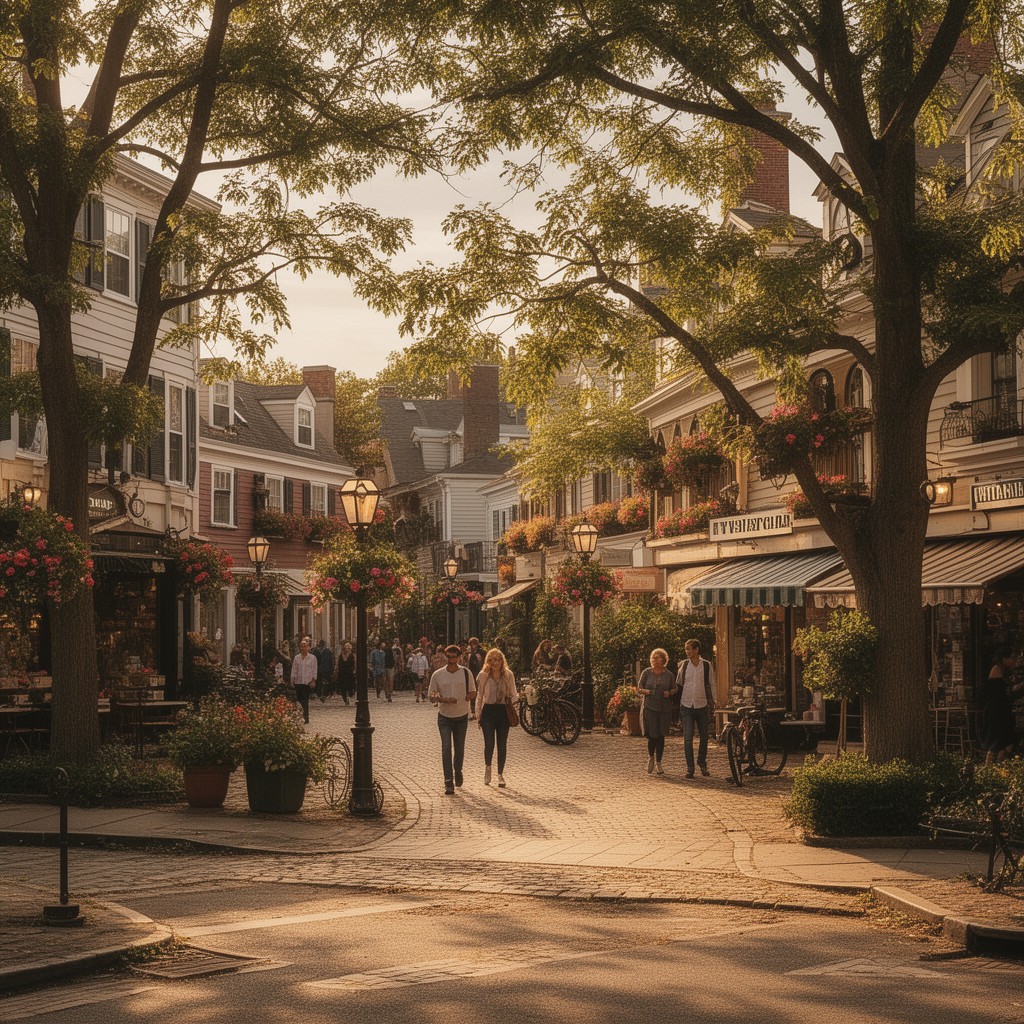 AI-generated illustration of Cushing Square