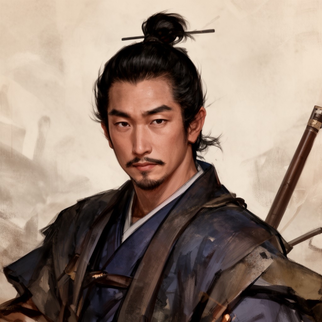 AI-generated illustration of Minamoto no Yoshitsune