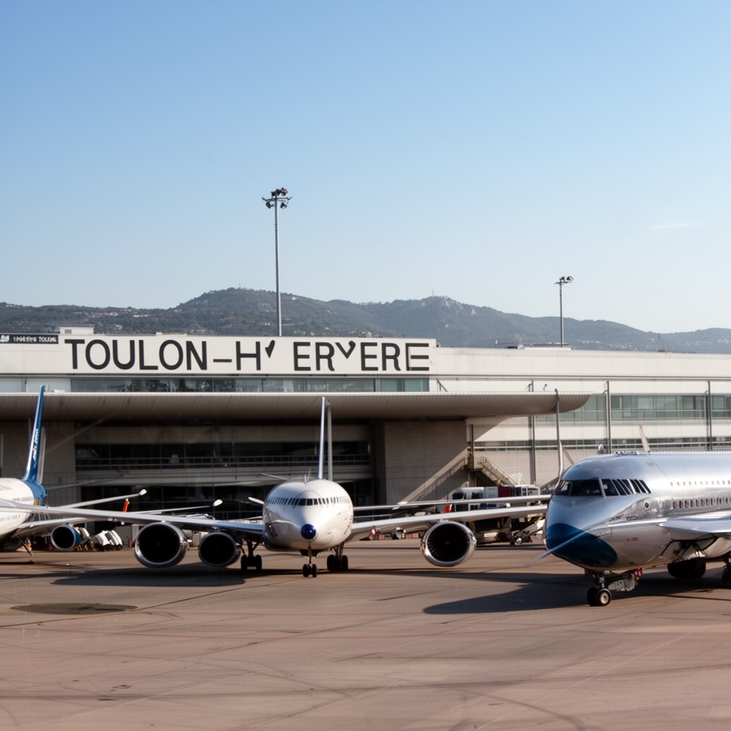 AI-generated illustration of Toulon–Hyères Airport