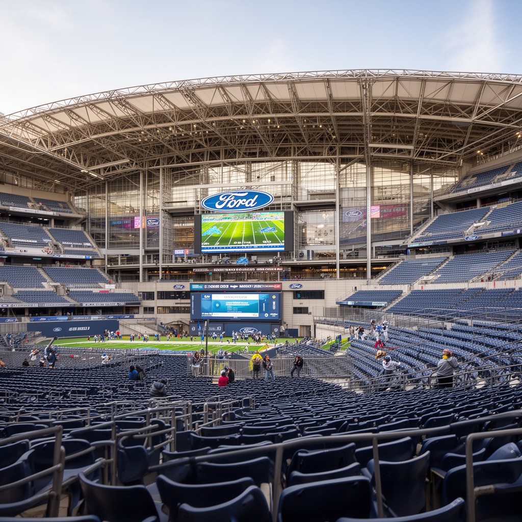 AI-generated illustration of Ford Field