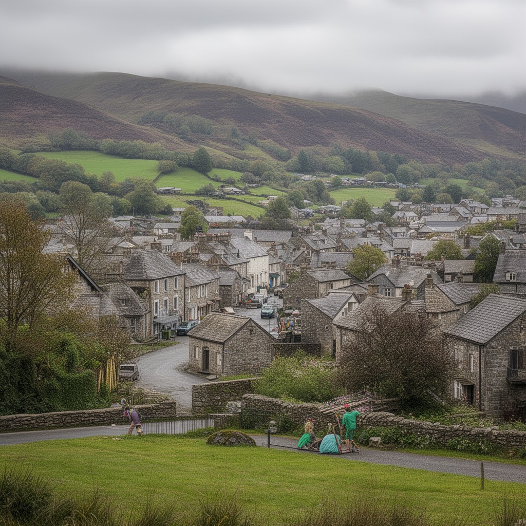 AI-generated illustration of Llanidloes
