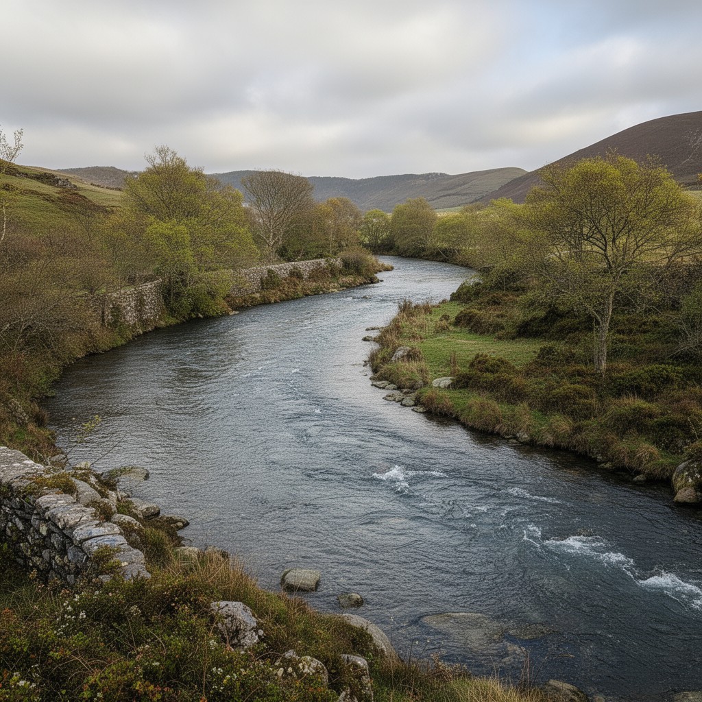 AI-generated illustration of River Dyfi