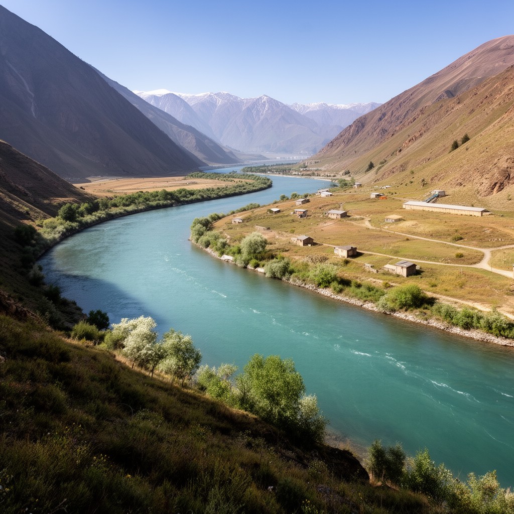 AI-generated illustration of Terek River