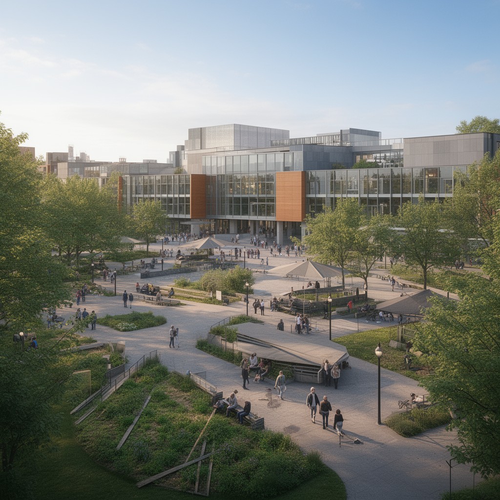 AI-generated illustration of Loyola Jesuit Hall and Conference Centre