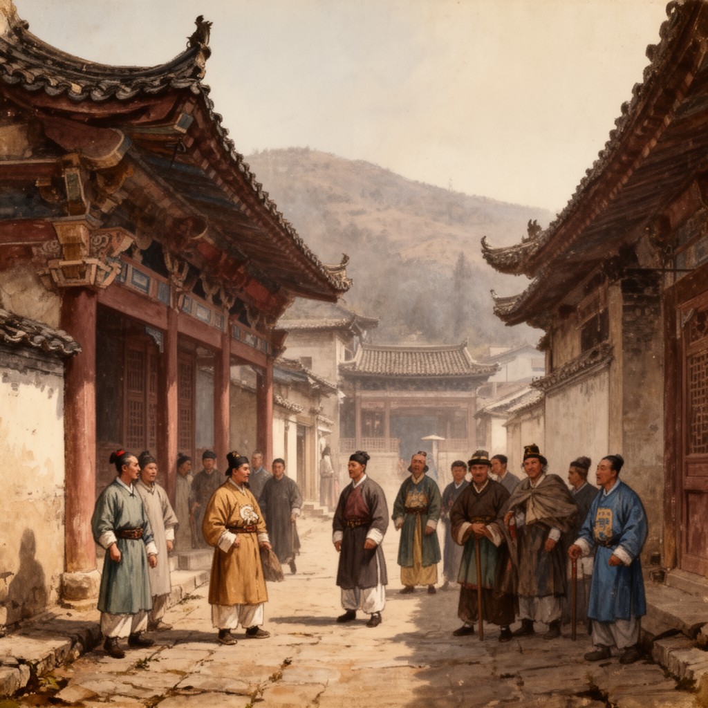 AI-generated illustration of Kaixian, Sichuan, Qing Empire