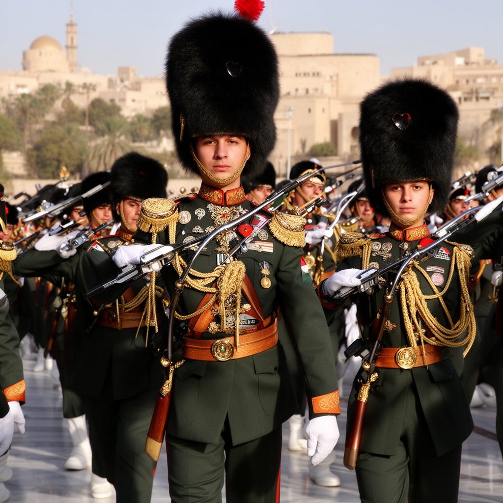 AI-generated illustration of Jordanian Royal Guard