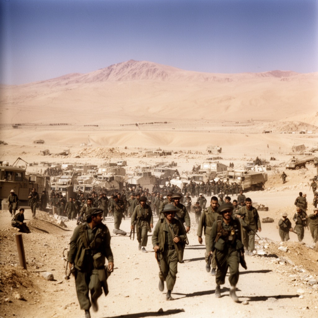 AI-generated illustration of Israeli occupation of Sinai Peninsula