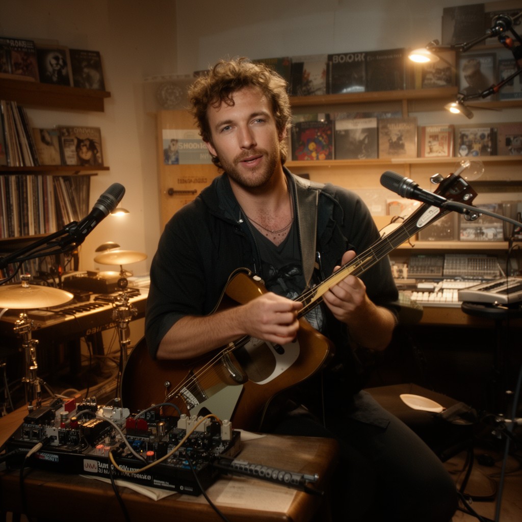 AI-generated illustration of releasing music by James Blunt
