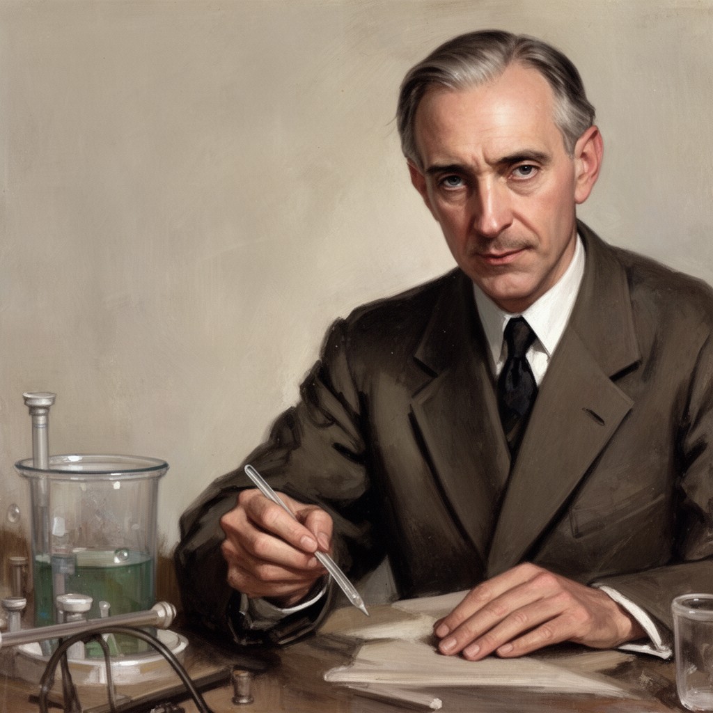 AI-generated illustration of Alexander Fleming