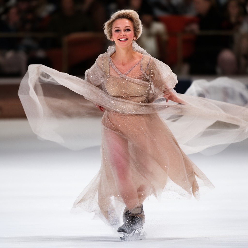 AI-generated illustration of Peggy Fleming