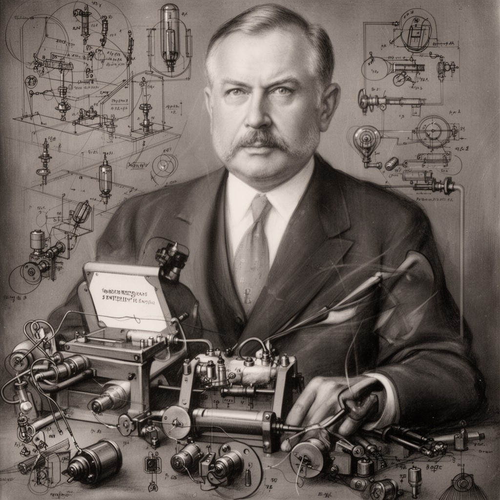 AI-generated illustration of John Ambrose Fleming
