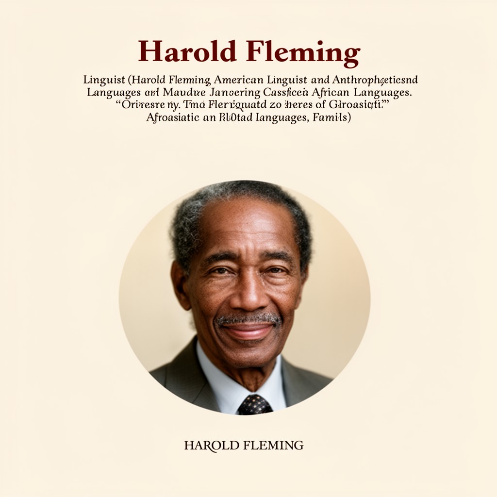 AI-generated illustration of Harold Fleming (linguist)