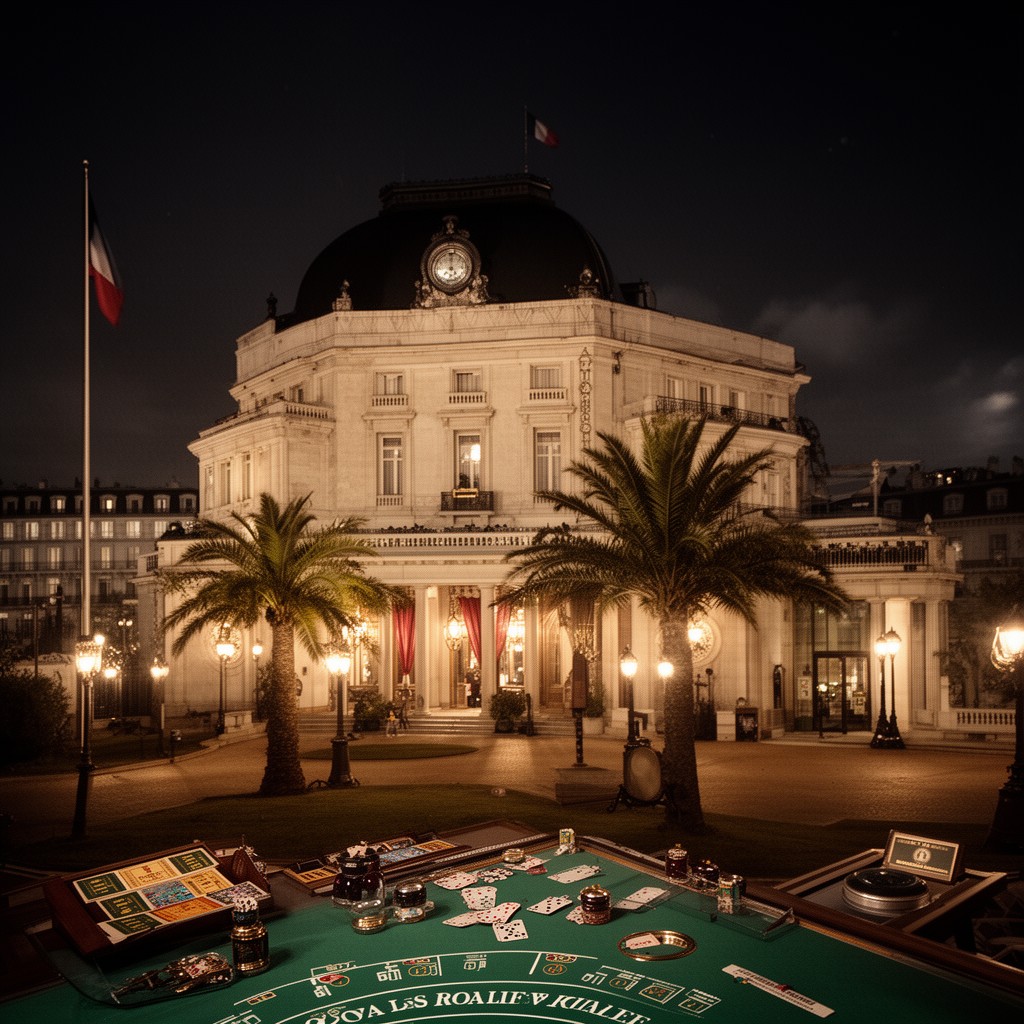 AI-generated illustration of casino at Royale-les-Eaux