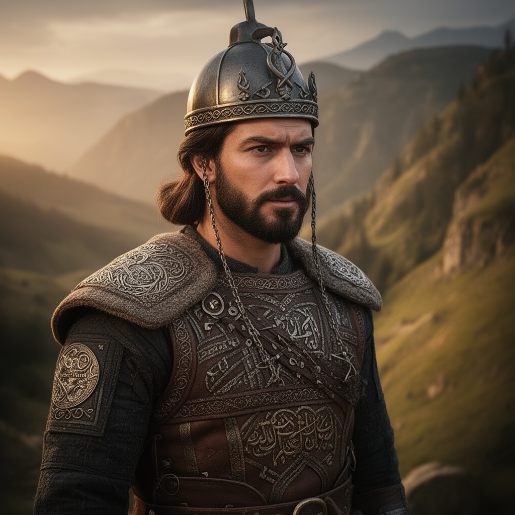 AI-generated illustration of Ertuğrul